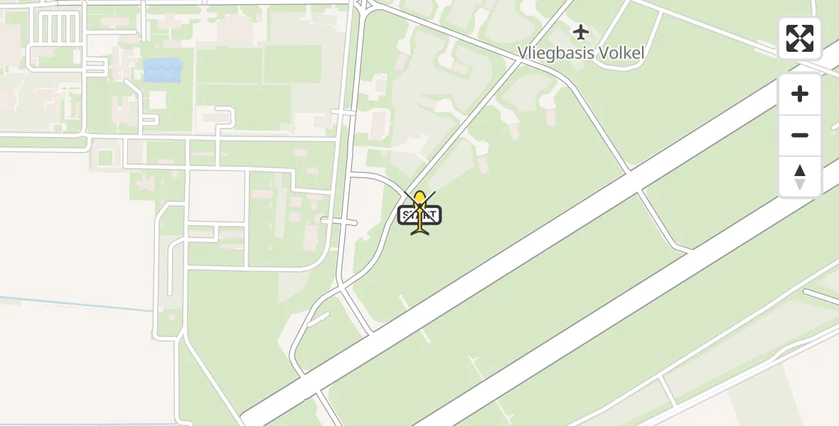 Routekaart van de vlucht: Lifeliner 3 naar Vliegbasis Volkel, Zeelandsedijk