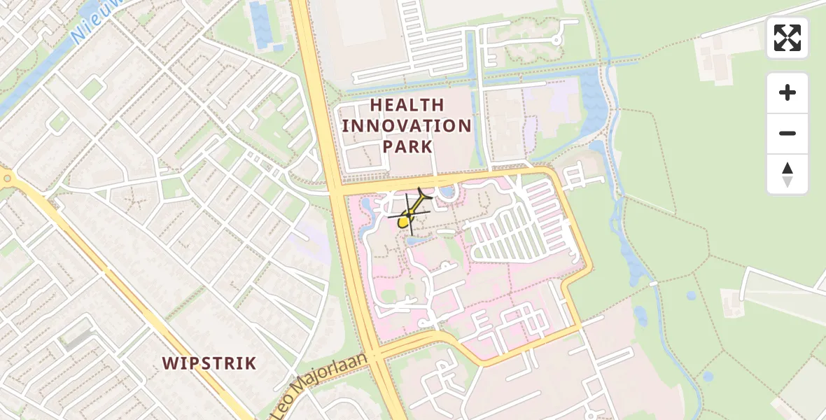 Routekaart van de vlucht: Lifeliner 4 naar Zwolle