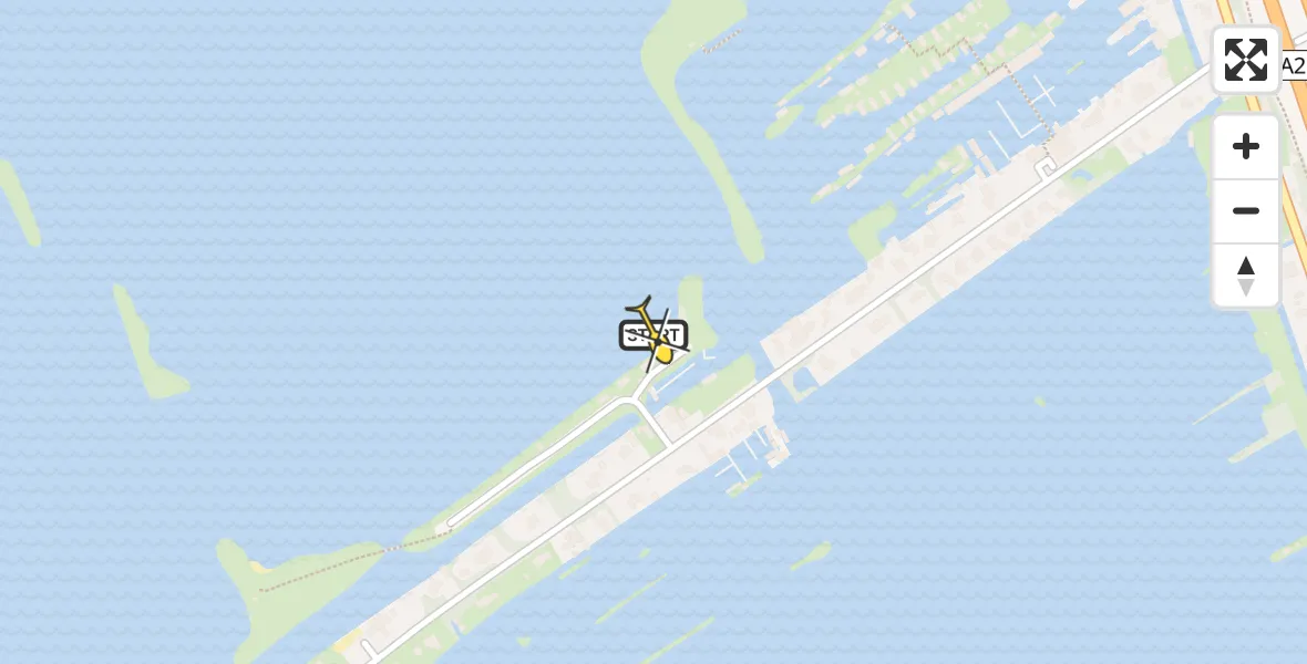 Routekaart van de vlucht: Lifeliner 1 naar Vinkeveen, Baambrugse Zuwe