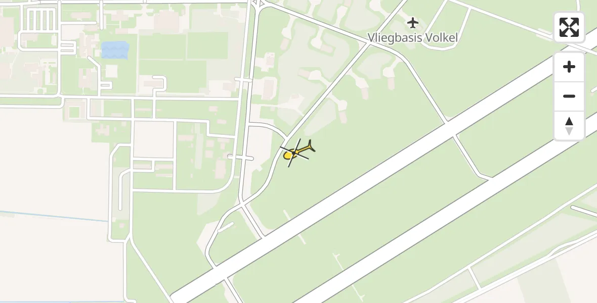Routekaart van de vlucht: Lifeliner 3 naar Vliegbasis Volkel