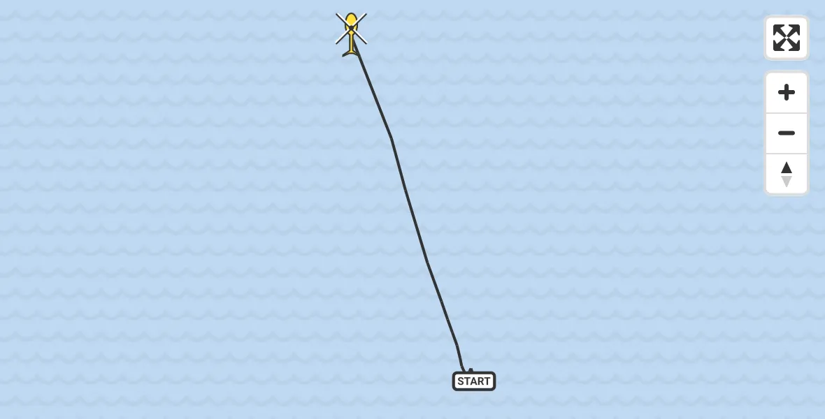 Routekaart van de vlucht: Kustwachthelikopter naar Den Helder