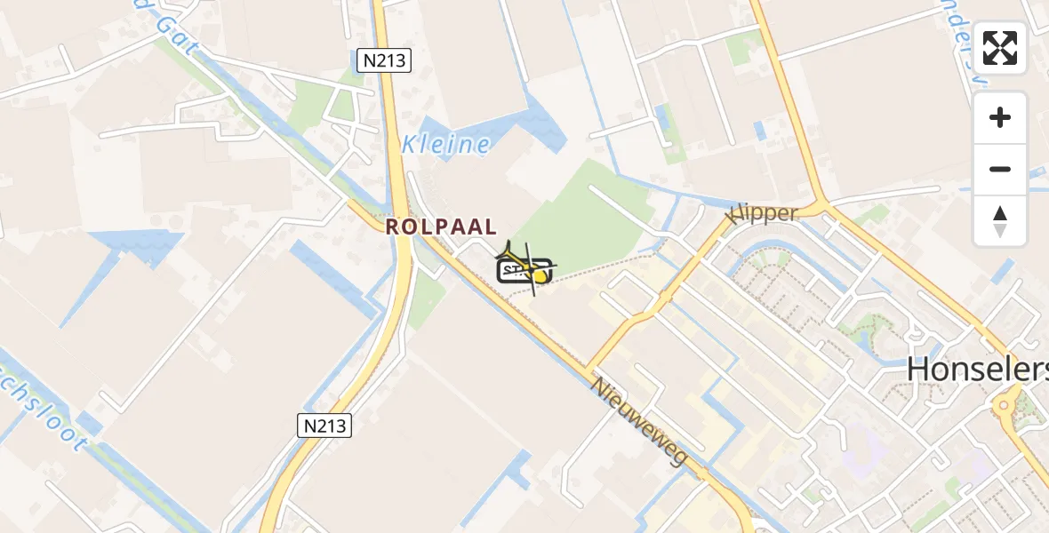 Routekaart van de vlucht: Lifeliner 2 naar Honselersdijk, Nieuweweg