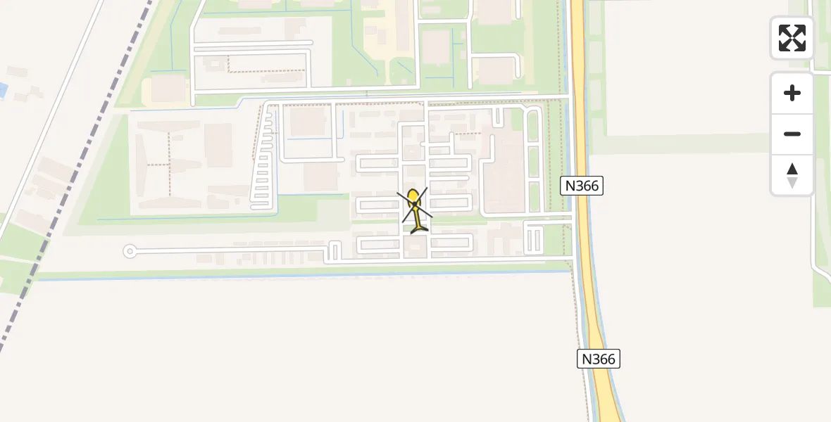 Routekaart van de vlucht: Lifeliner 4 naar Ter Apel