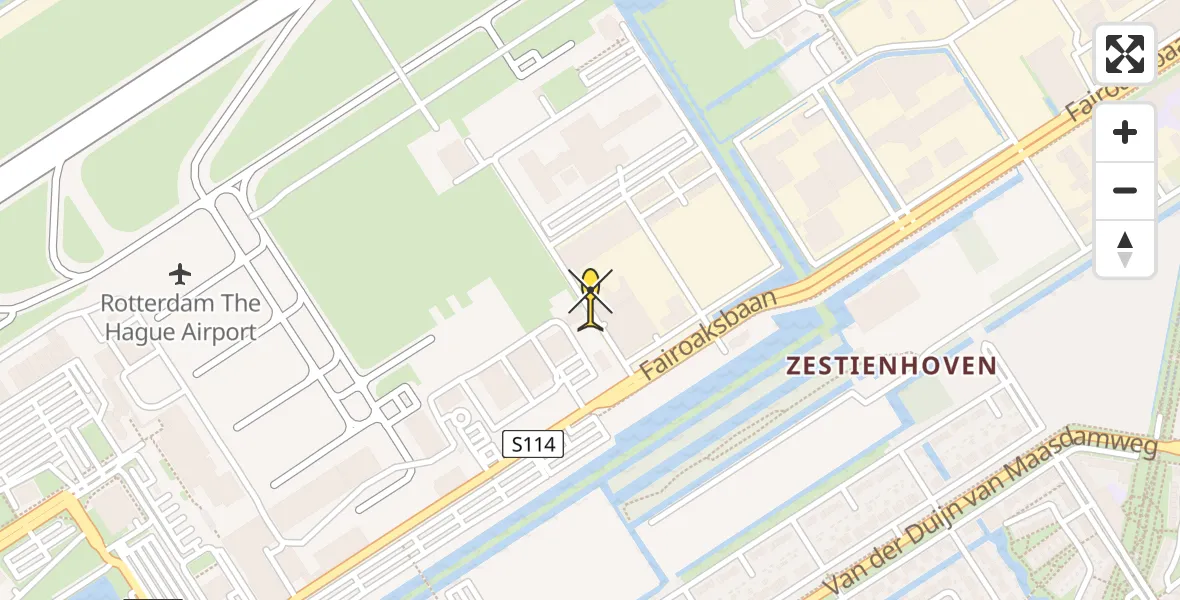 Routekaart van de vlucht: Lifeliner 2 naar Rotterdam The Hague Airport