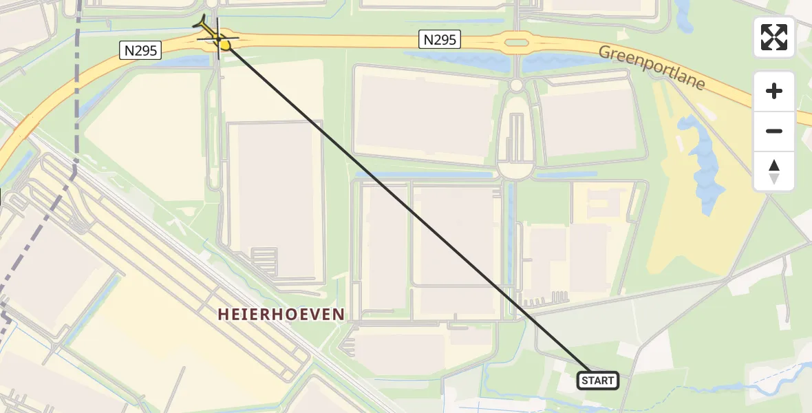 Routekaart van de vlucht: Lifeliner 3 naar Venlo