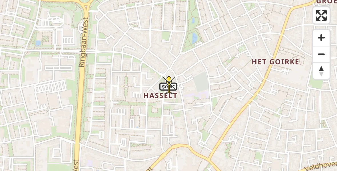 Routekaart van de vlucht: Lifeliner 3 naar Tilburg, Van Bylandtpad