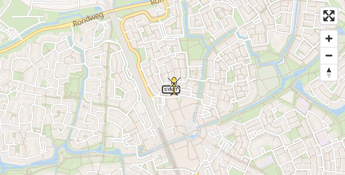 Routekaart van de vlucht: Politieheli naar Houten, Goudvinkhaag