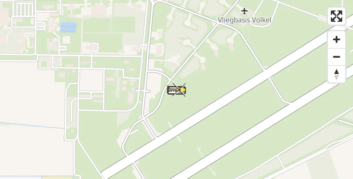 Routekaart van de vlucht: Politiehelikopter naar Vliegbasis Volkel, Zeelandsedijk