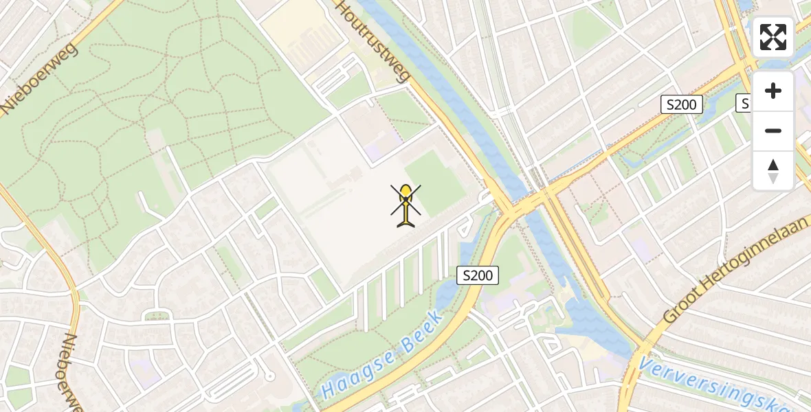 Routekaart van de vlucht: Lifeliner 2 naar Den Haag