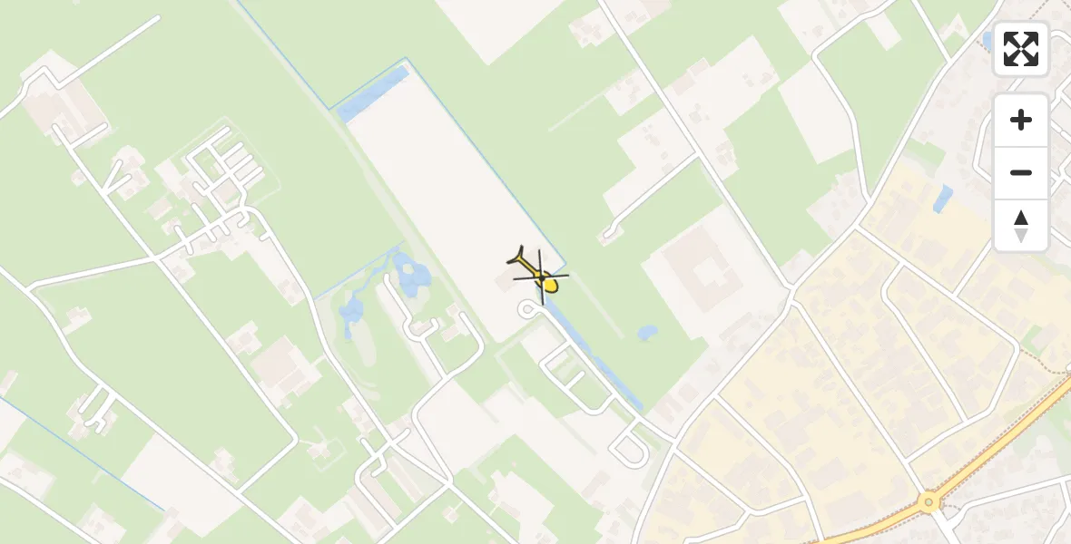 Routekaart van de vlucht: Politieheli naar Nunspeet