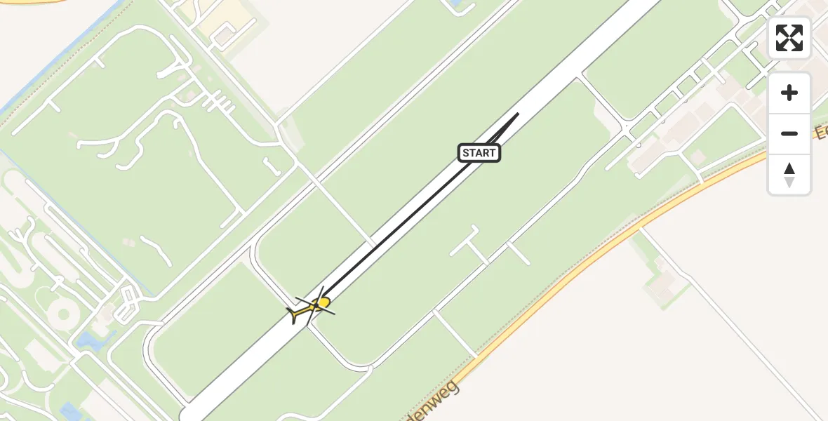 Routekaart van de vlucht: Politieheli naar Lelystad, Talingweg