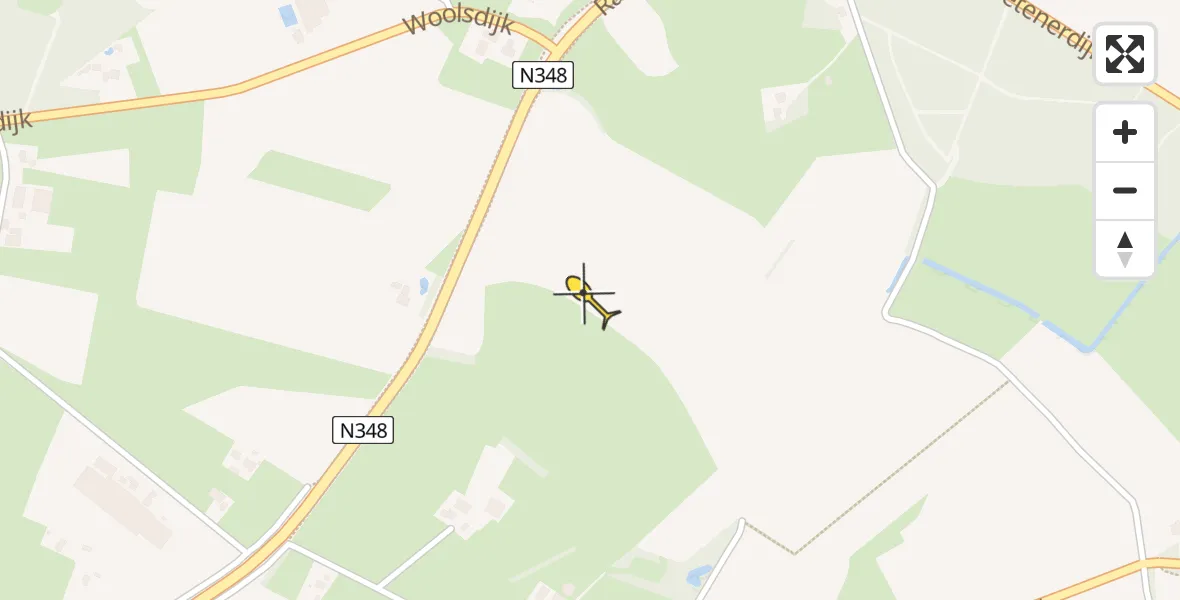 Routekaart van de vlucht: Lifeliner 1 naar Wesepe