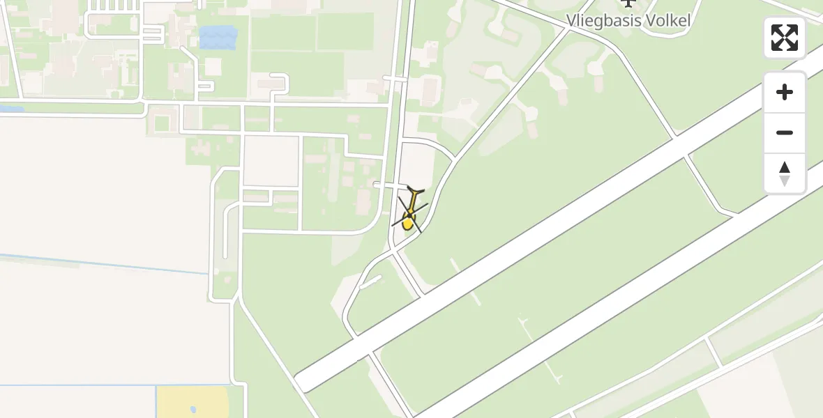 Routekaart van de vlucht: Lifeliner 3 naar Vliegbasis Volkel