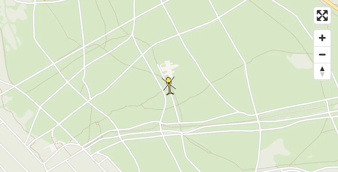 Routekaart van de vlucht: Politiehelikopter naar Ermelo