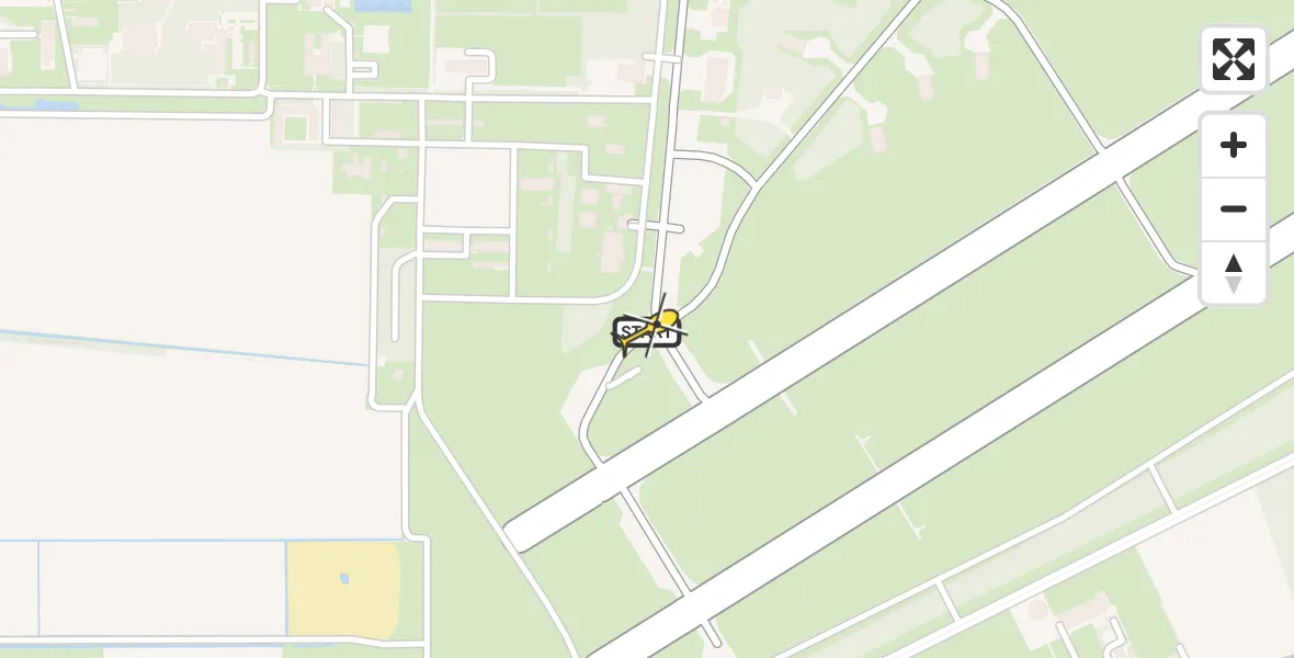 Routekaart van de vlucht: Lifeliner 3 naar Vliegbasis Volkel, Zeelandsedijk