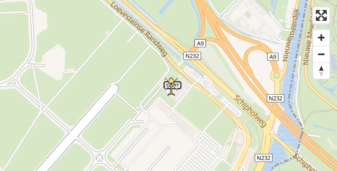 Routekaart van de vlucht: Politieheli naar Schiphol, Walaardt Sacréstraat