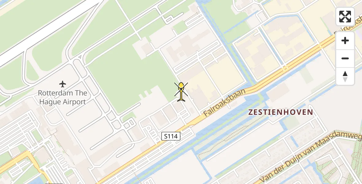 Routekaart van de vlucht: Lifeliner 2 naar Rotterdam The Hague Airport