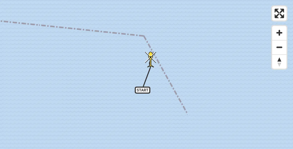 Routekaart van de vlucht: Kustwachthelikopter naar Terneuzen, Everingen