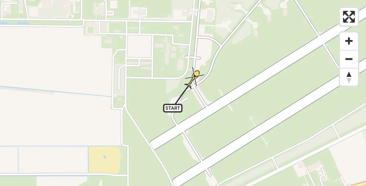 Routekaart van de vlucht: Lifeliner 3 naar Vliegbasis Volkel