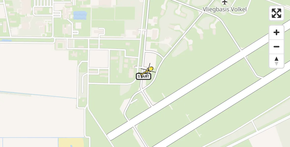 Routekaart van de vlucht: Lifeliner 3 naar Vliegbasis Volkel, Zeelandsedijk