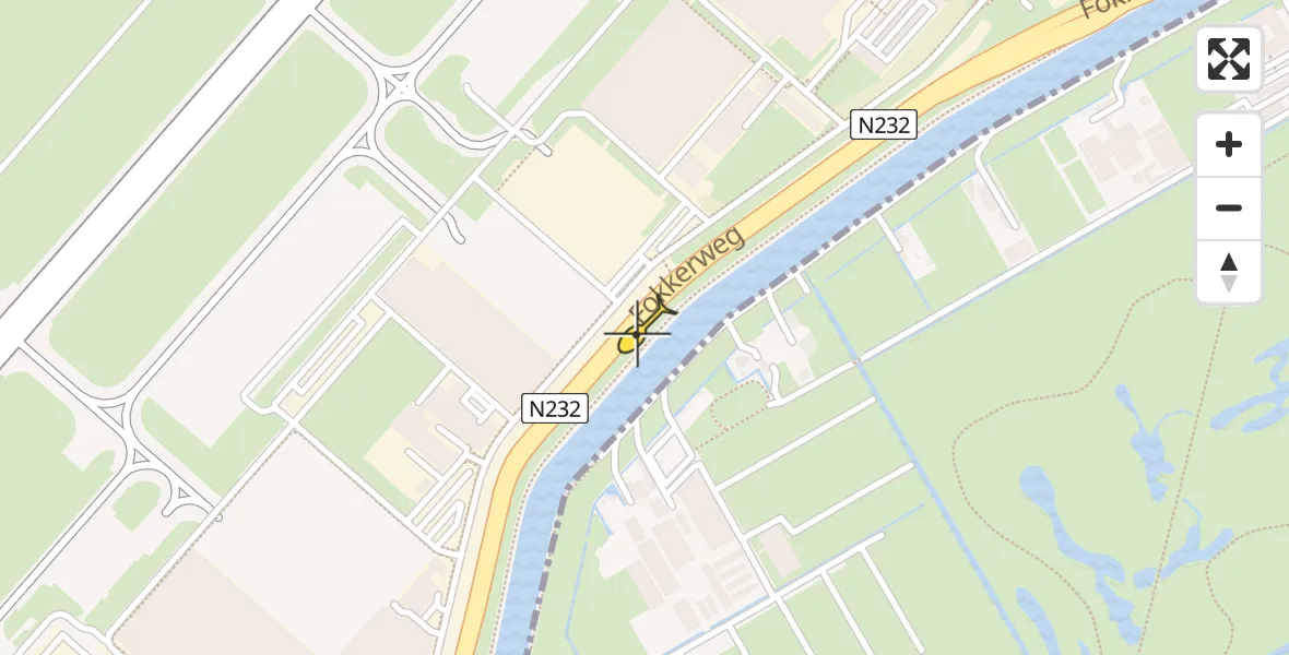 Routekaart van de vlucht: Lifeliner 1 naar Schiphol