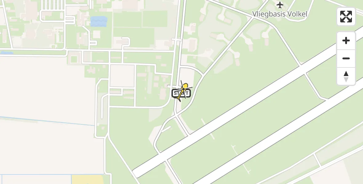 Routekaart van de vlucht: Lifeliner 3 naar Vliegbasis Volkel, Zeelandsedijk