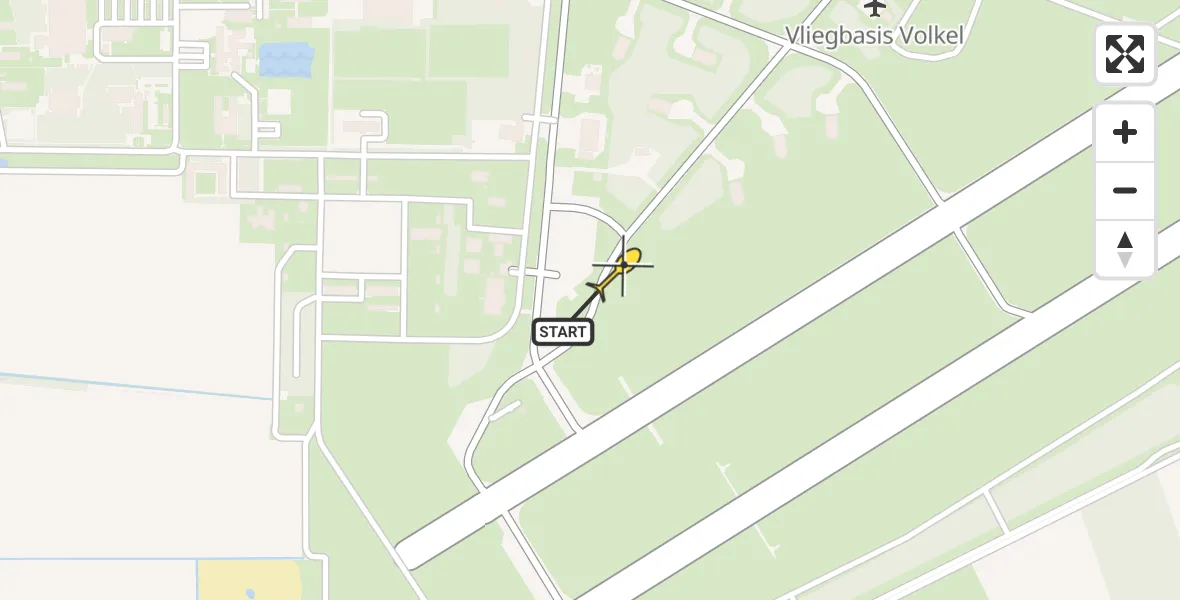 Routekaart van de vlucht: Lifeliner 3 naar Vliegbasis Volkel, Zeelandsedijk