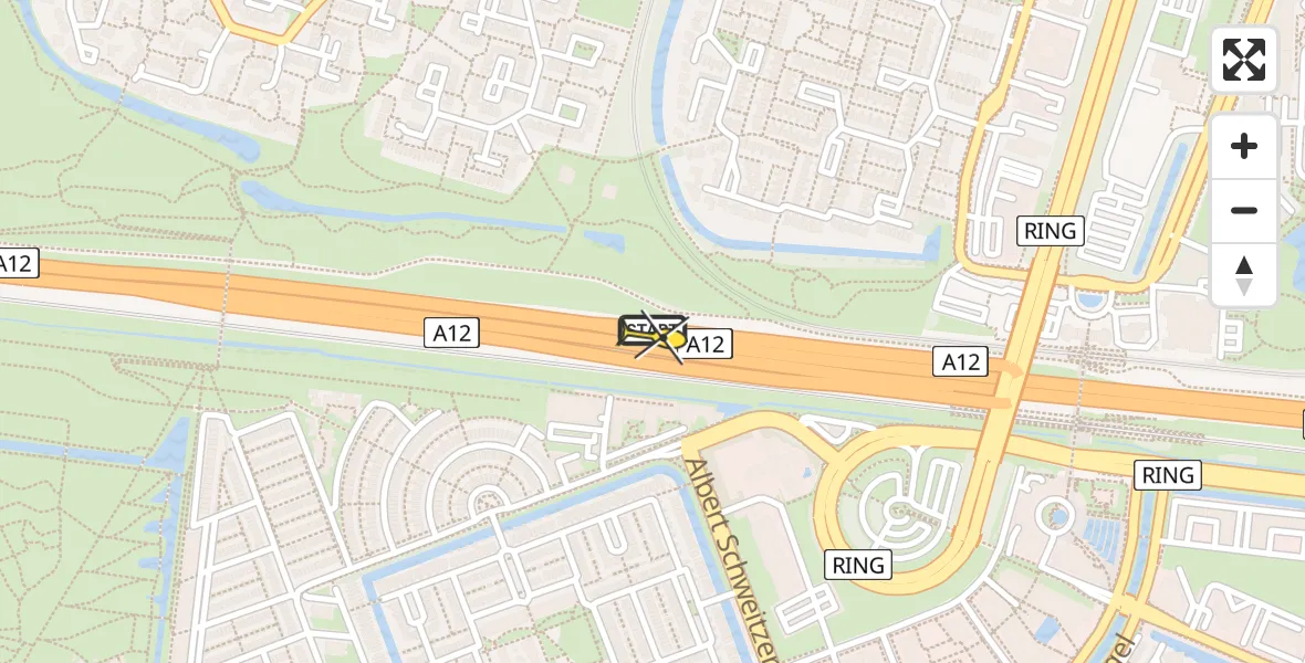 Routekaart van de vlucht: Lifeliner 2 naar Zoetermeer