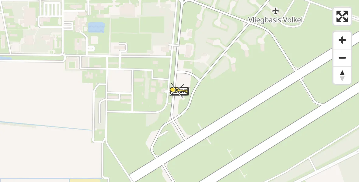 Routekaart van de vlucht: Lifeliner 3 naar Vliegbasis Volkel, Zeelandsedijk