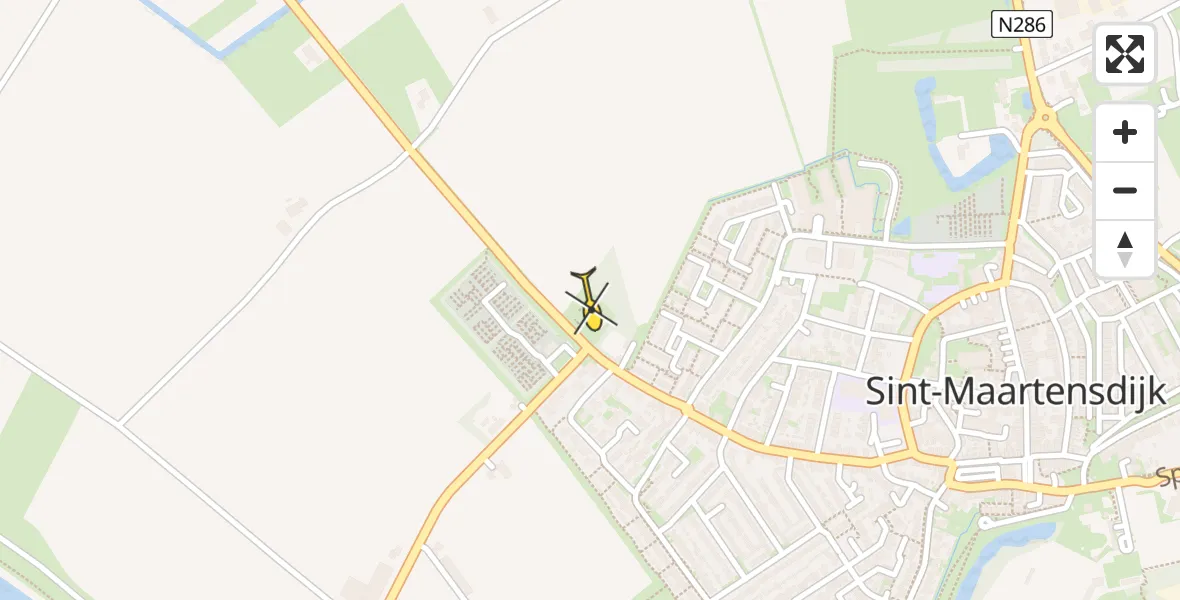 Routekaart van de vlucht: Lifeliner 2 naar Sint-Maartensdijk