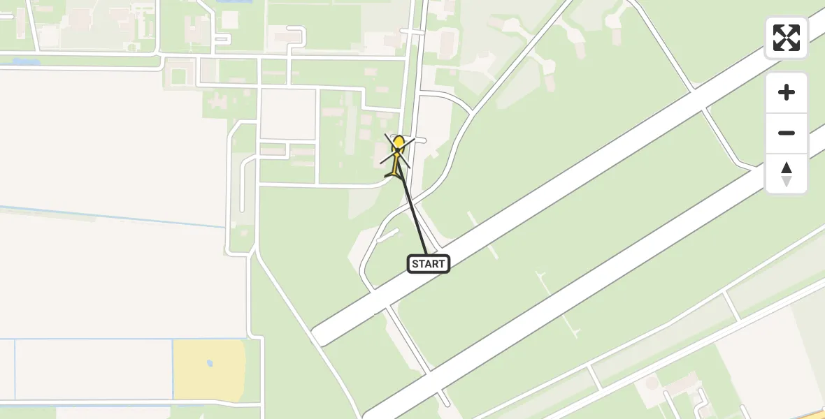 Routekaart van de vlucht: Politieheli naar Vliegbasis Volkel, Zeelandsedijk