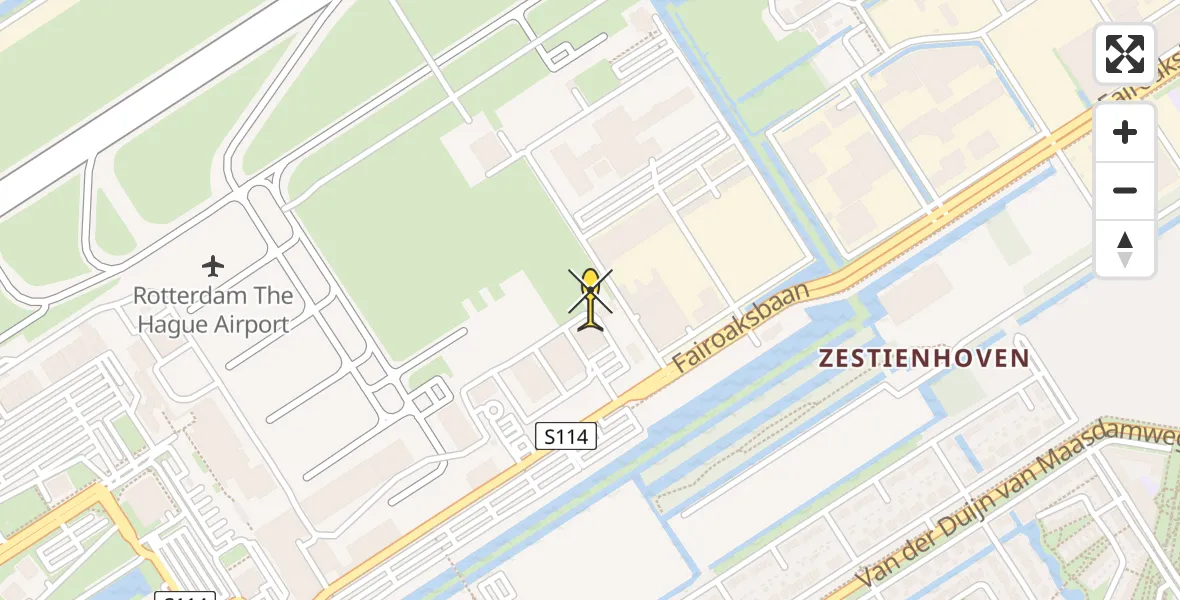 Routekaart van de vlucht: Lifeliner 2 naar Rotterdam The Hague Airport