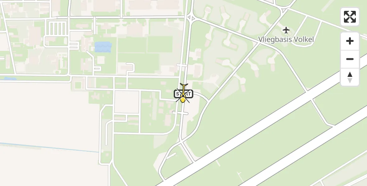 Routekaart van de vlucht: Lifeliner 3 naar Vliegbasis Volkel, Zeelandsedijk