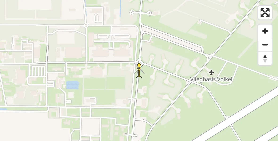Routekaart van de vlucht: Lifeliner 3 naar Vliegbasis Volkel
