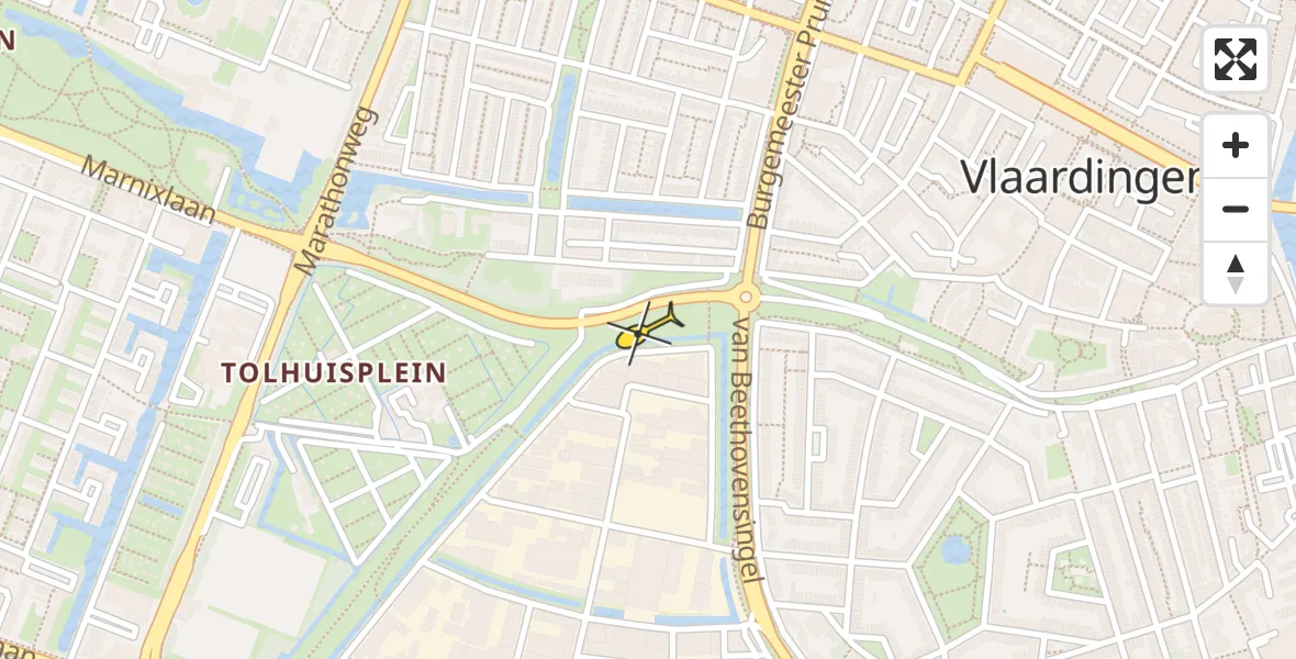 Routekaart van de vlucht: Lifeliner 2 naar Vlaardingen