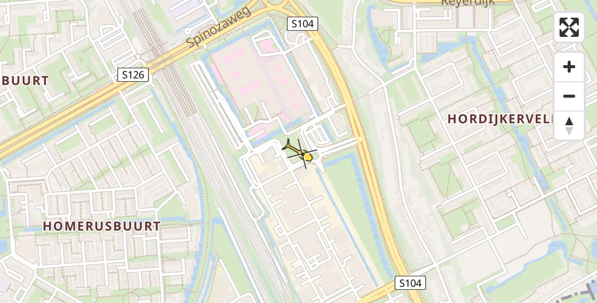 Routekaart van de vlucht: Lifeliner 2 naar Rotterdam