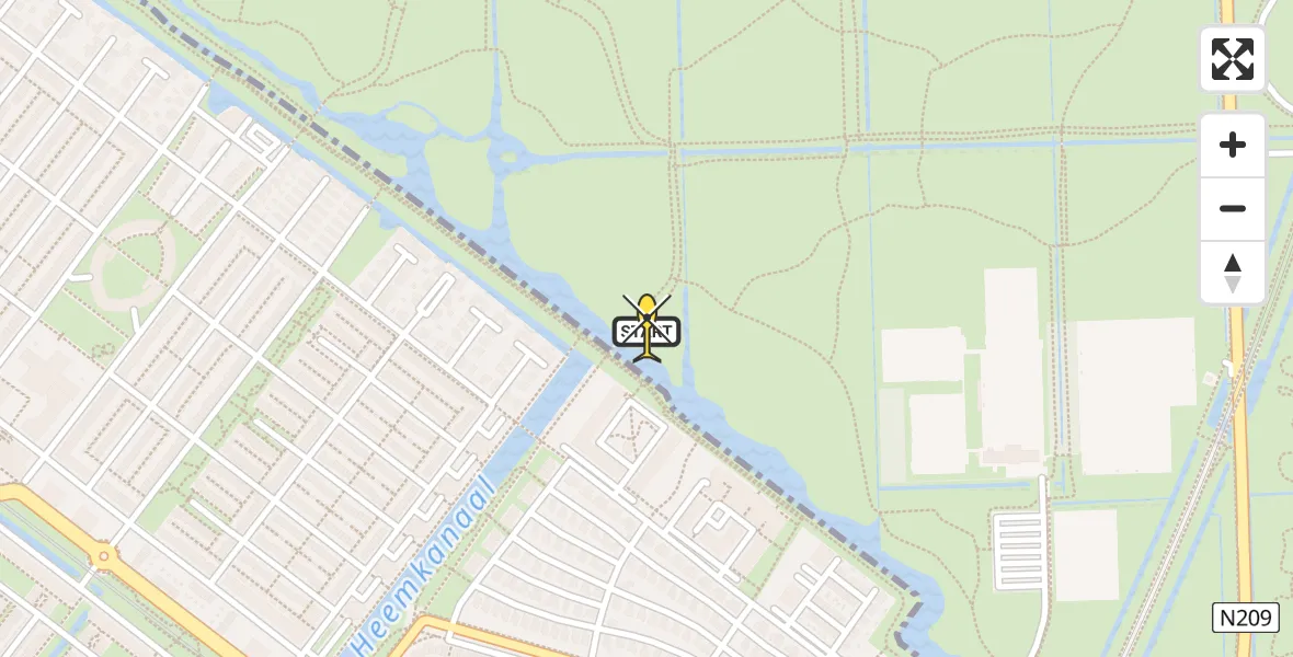 Routekaart van de vlucht: Lifeliner 2 naar Benthuizen, Jan Paulpad