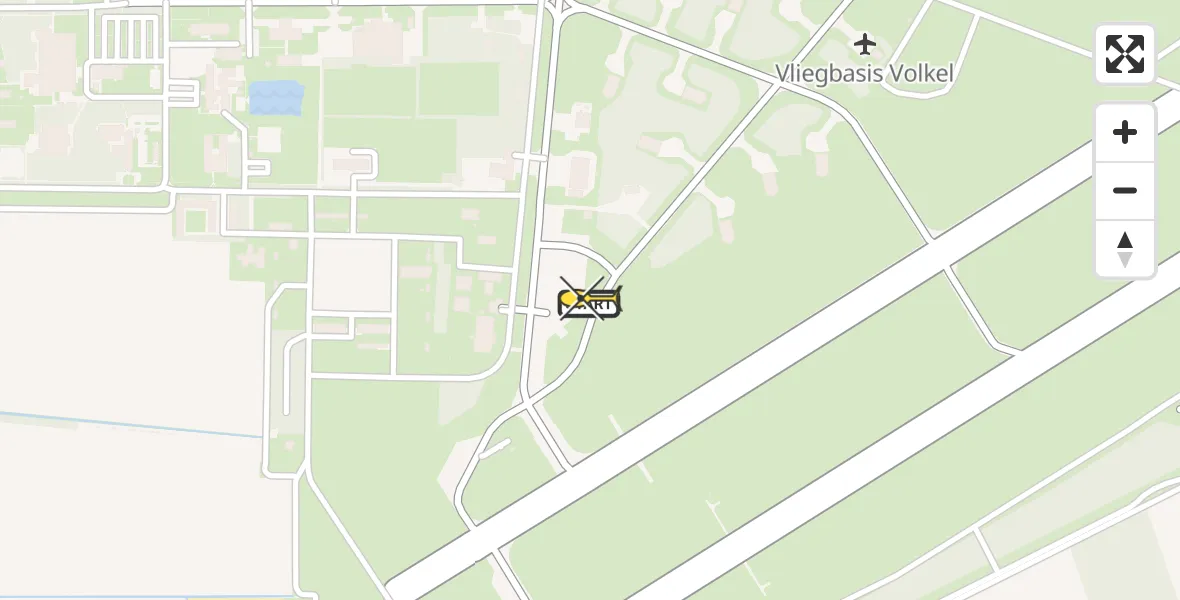 Routekaart van de vlucht: Lifeliner 3 naar Vliegbasis Volkel, Zeelandsedijk