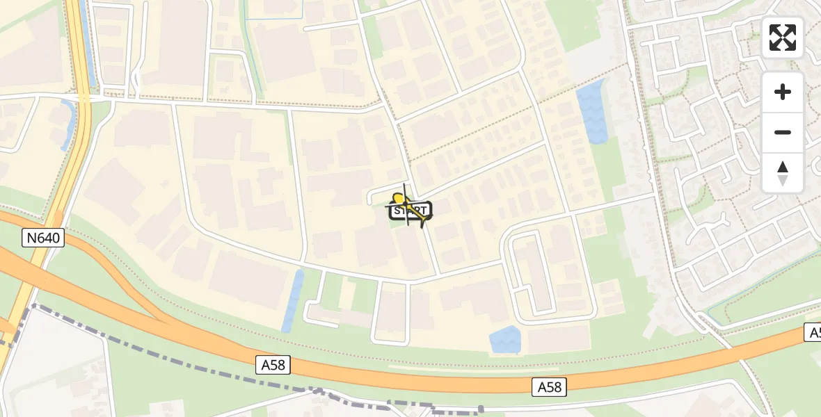 Routekaart van de vlucht: Lifeliner 2 naar Etten-Leur, Hagemuntweg