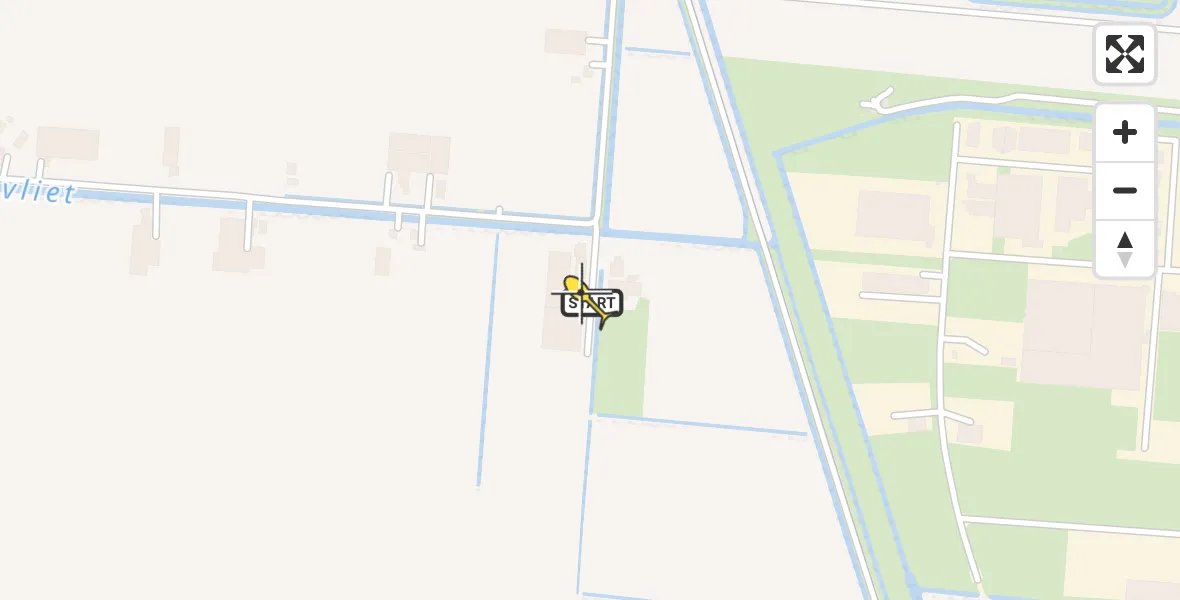 Routekaart van de vlucht: Lifeliner 1 naar Vliegveld De Kooy, Middenvliet