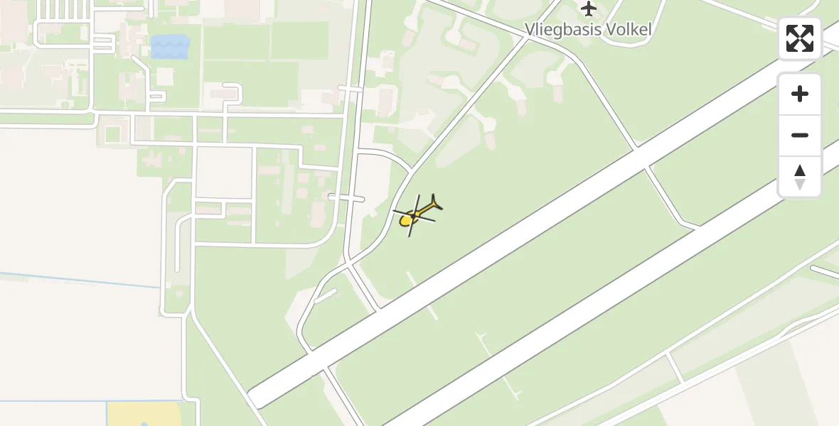 Routekaart van de vlucht: Lifeliner 3 naar Vliegbasis Volkel