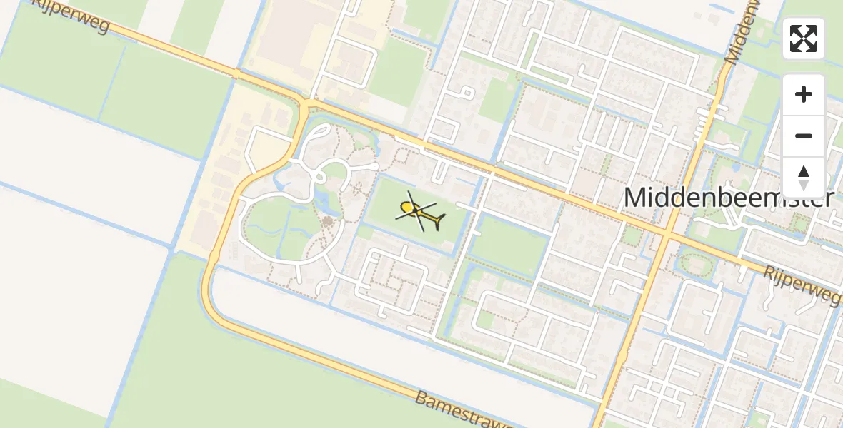 Routekaart van de vlucht: Lifeliner 1 naar Middenbeemster