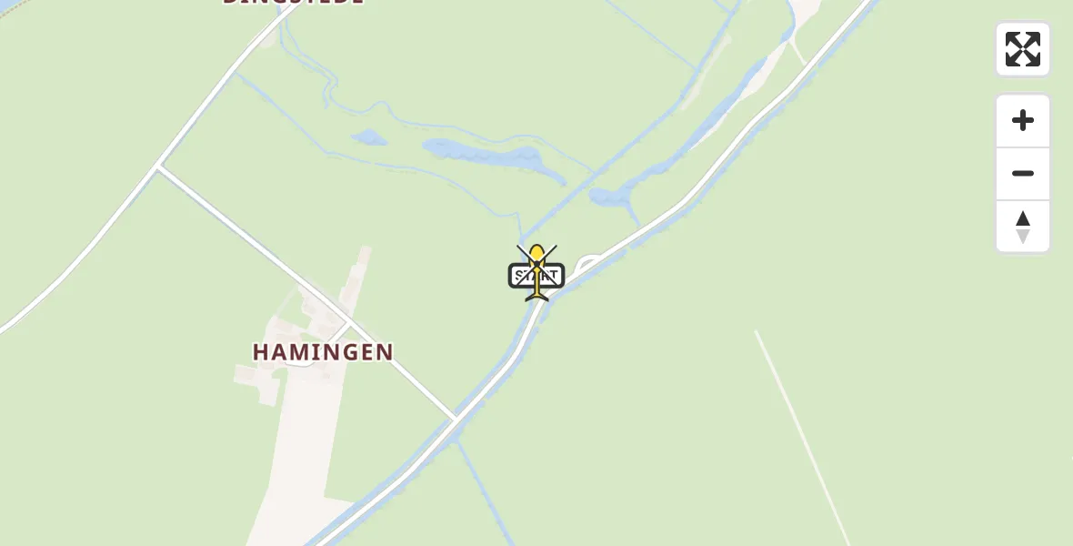 Routekaart van de vlucht: Lifeliner 4 naar Staphorst, Oeverlandendwarsweg