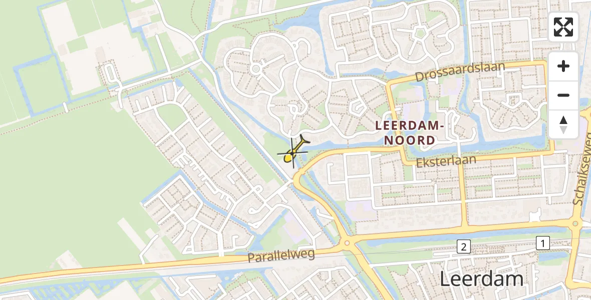 Routekaart van de vlucht: Lifeliner 2 naar Leerdam
