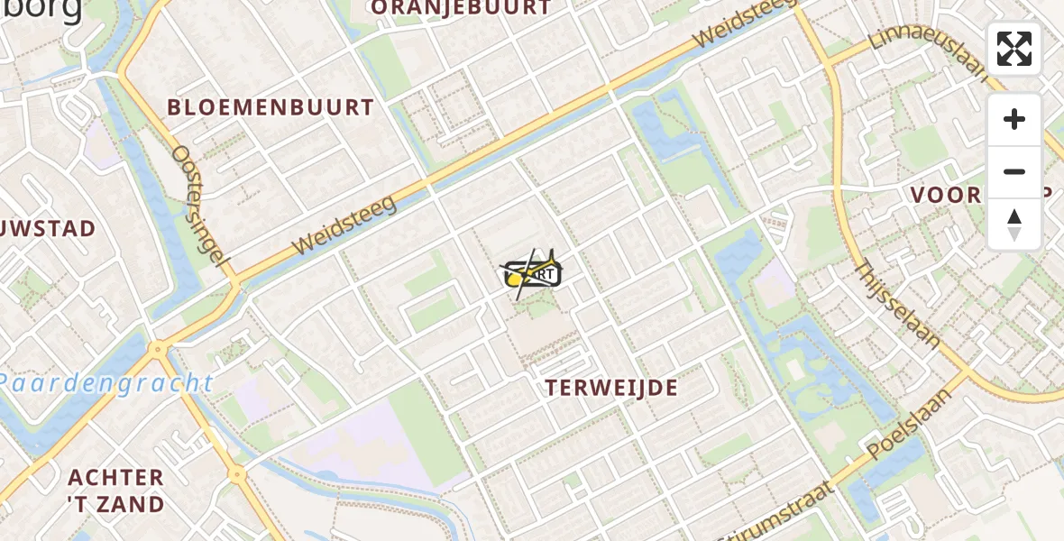 Routekaart van de vlucht: Lifeliner 3 naar Culemborg, Debussystraat