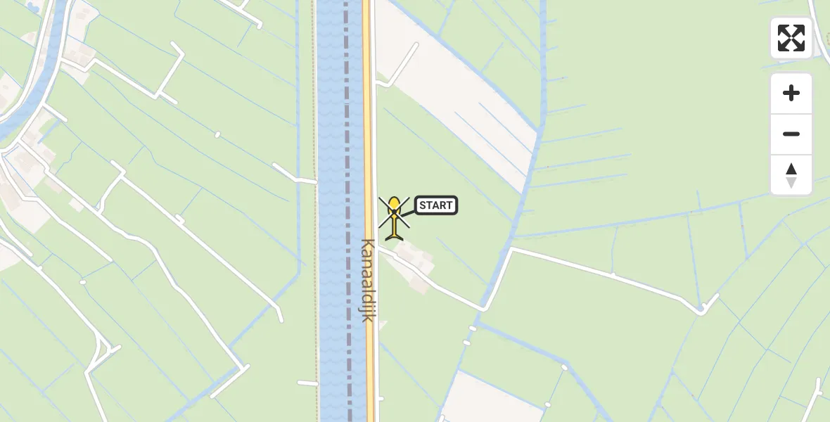 Routekaart van de vlucht: Lifeliner 1 naar Weesp, Nigtevechtsepad