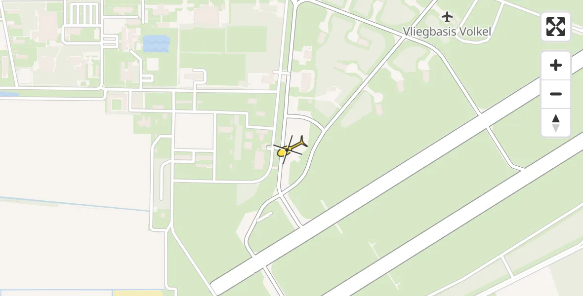 Routekaart van de vlucht: Lifeliner 3 naar Vliegbasis Volkel