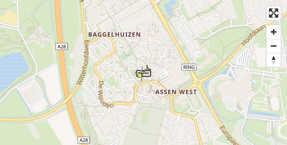 Routekaart van de vlucht: Lifeliner 4 naar Assen, Salland