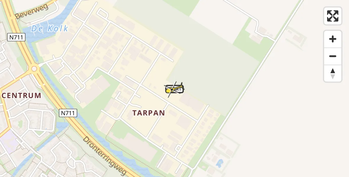 Routekaart van de vlucht: Lifeliner 1 naar Swifterbant, De Bovenstroom