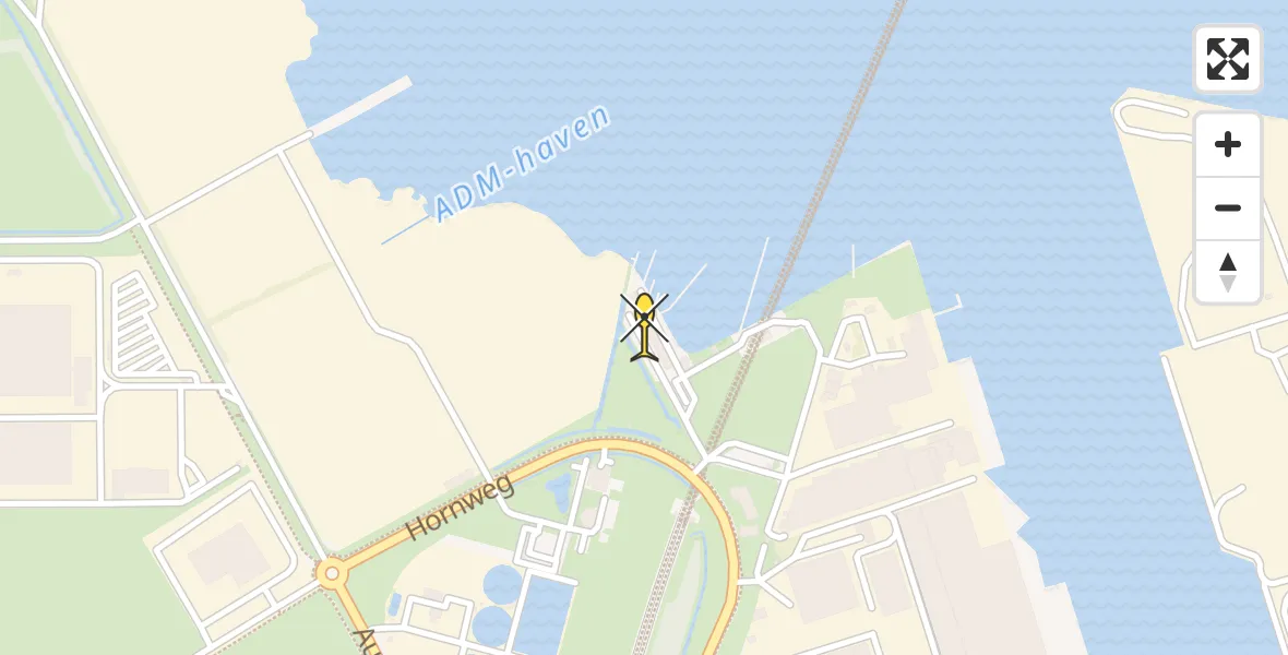 Routekaart van de vlucht: Lifeliner 1 naar Amsterdam Heliport